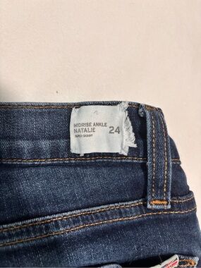 Natalie Midrise Ankle Jeans in Dark Blue - Size 24